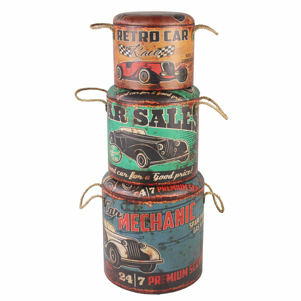 Set of stools Signes Grimalt Retro Cars 40 x 42 x 40 cm