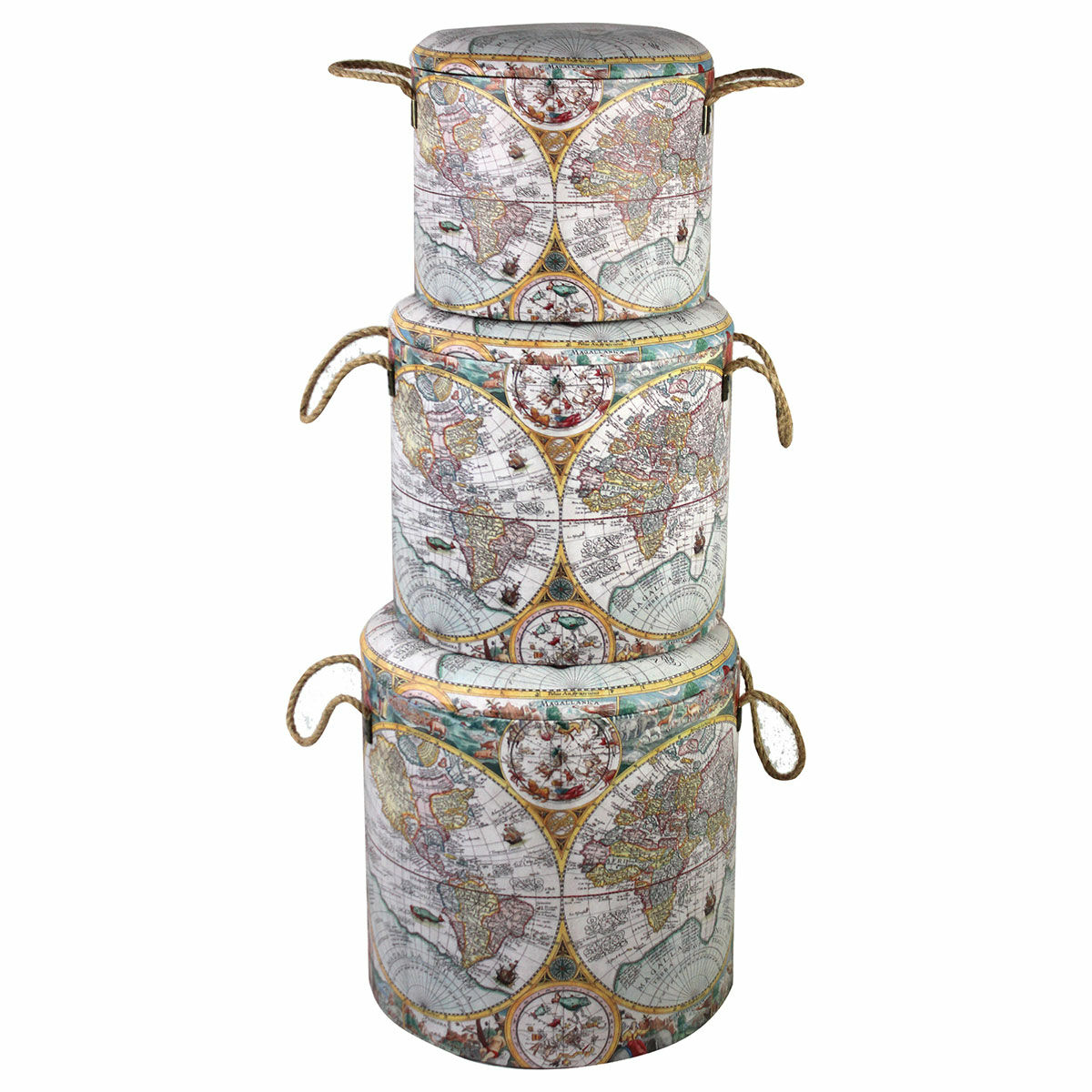 Set of stools Signes Grimalt World Map 40 x 42 x 40 cm