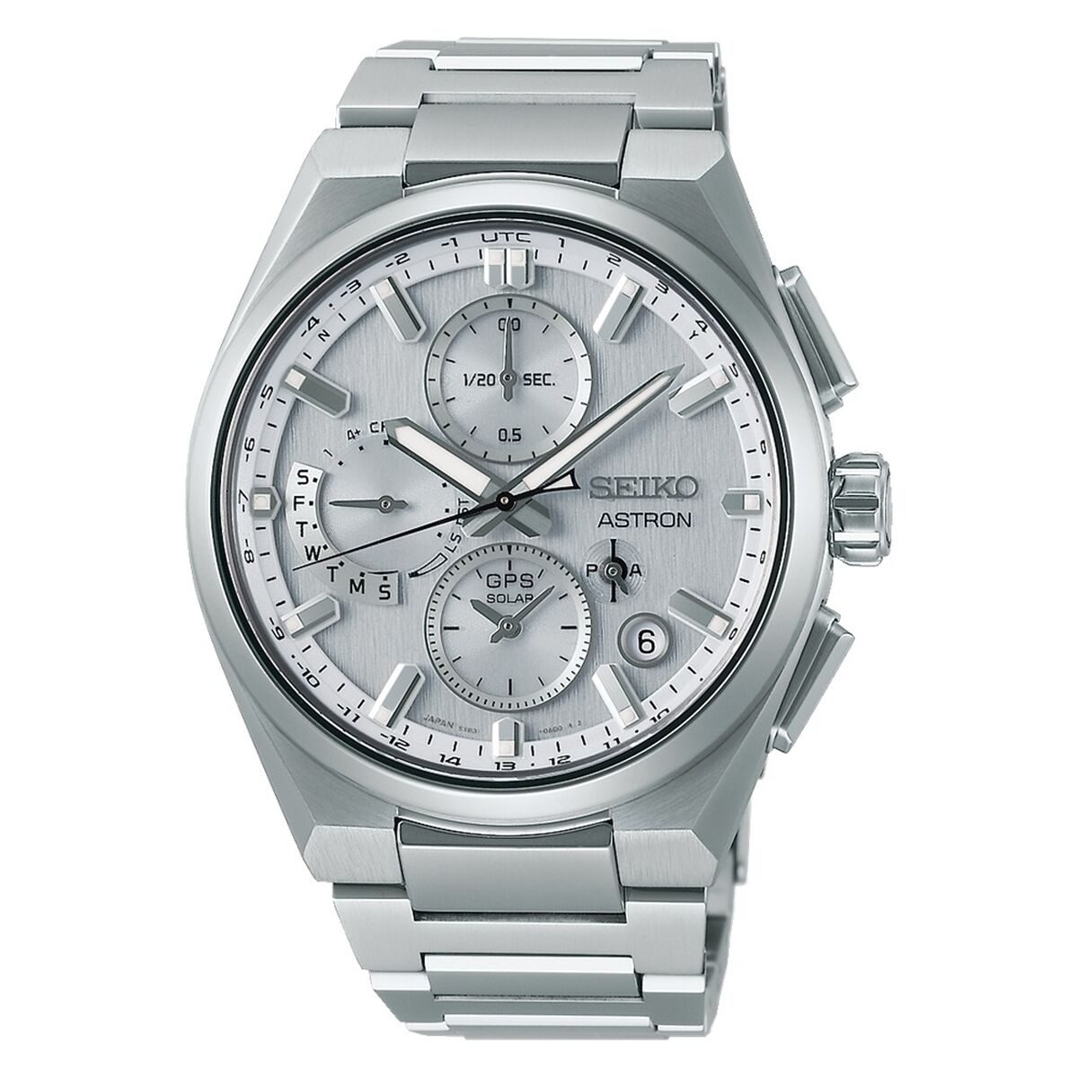 Unisex Ρολόγια Seiko ASTRON Mod. SOLAR GPS Ασημί