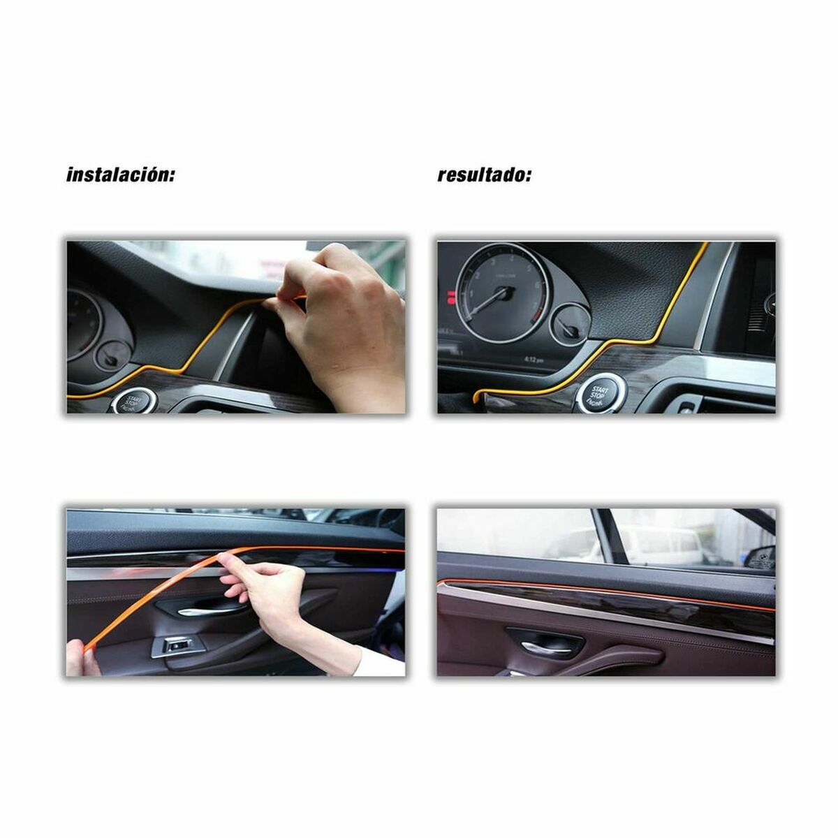 Neon verlichtingsstrip OCC Motorsport 3 m Optische vezel