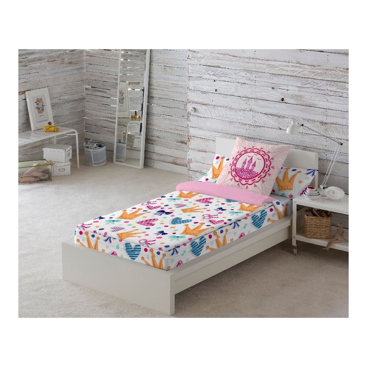 Vatteret sengetøj med lynlås Cool Kids Margot B (Seng 90) (90 x 190/200 cm)