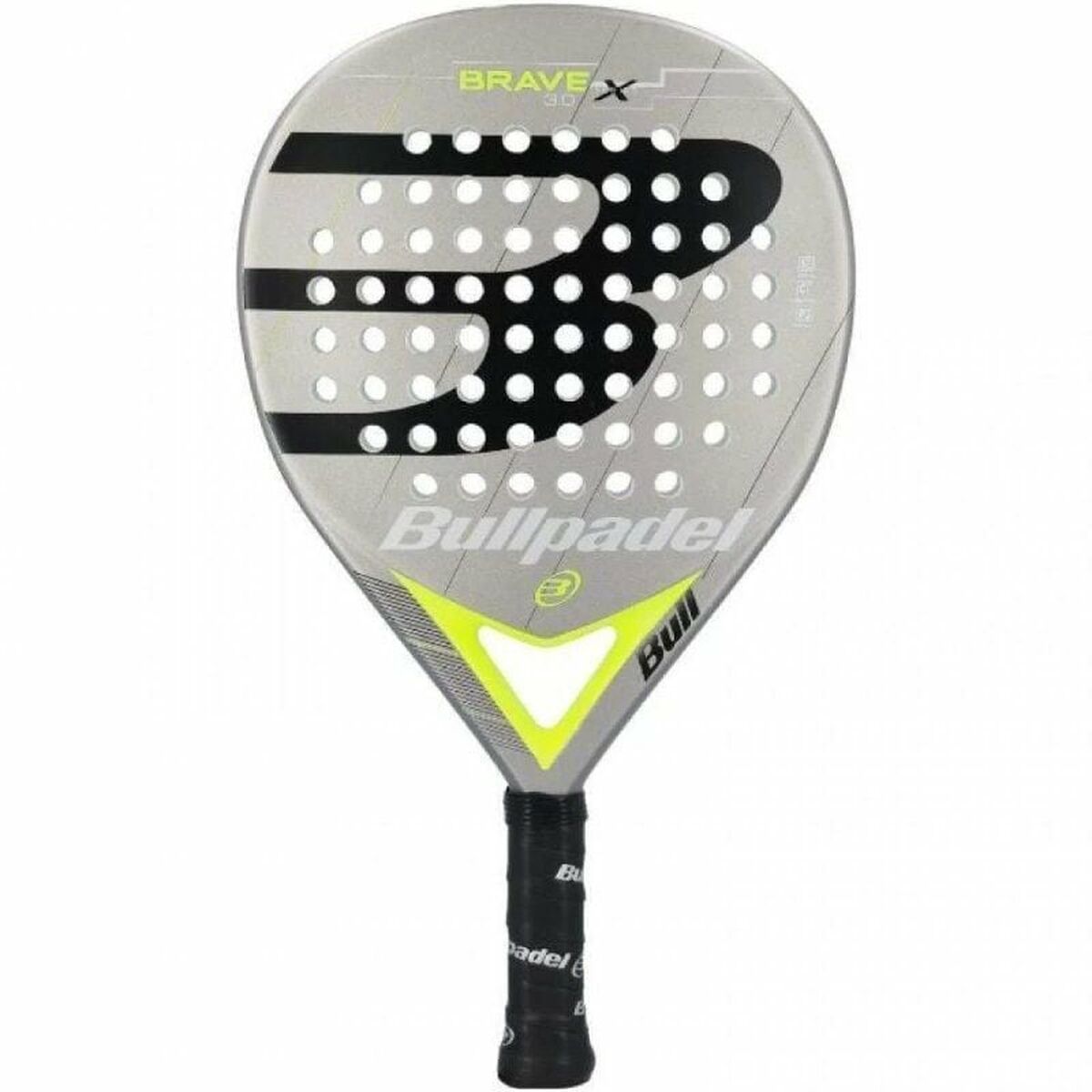 Image secondaire de Raquette de Padel Bullpadel Brave 3.0 2021 Jaune Gris Fibre de Verre