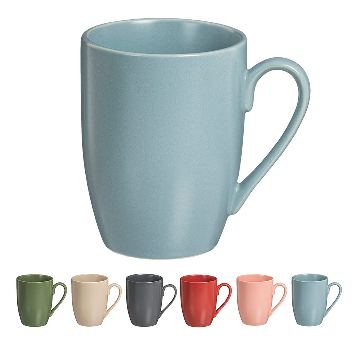 Jeu de 6 tasses Caison Multicouleur Porcelaine 350 ml Finition mate