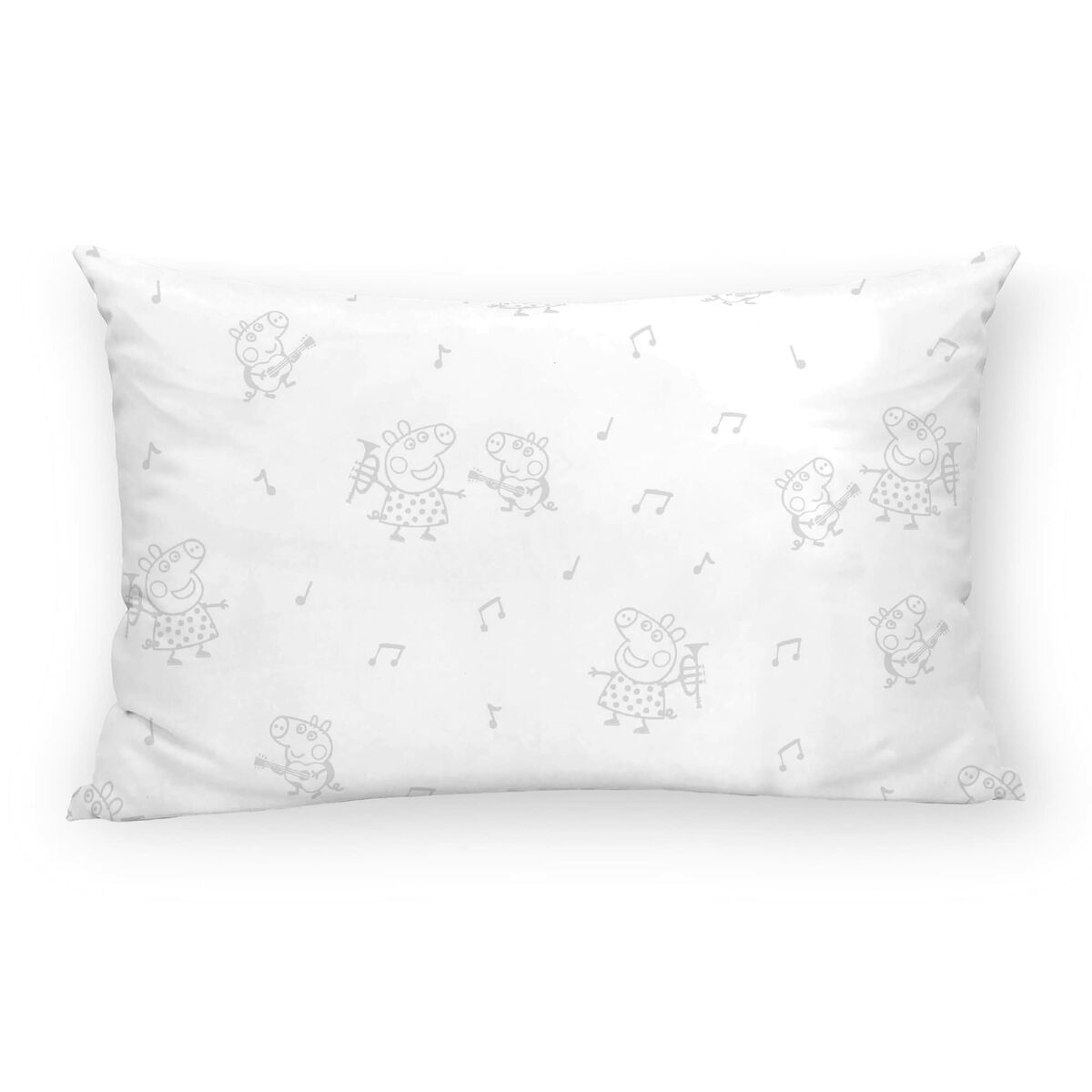 Taie d'oreiller Peppa Pig Gris Multicouleur 175 Fils 30 x 50 cm 100 % coton