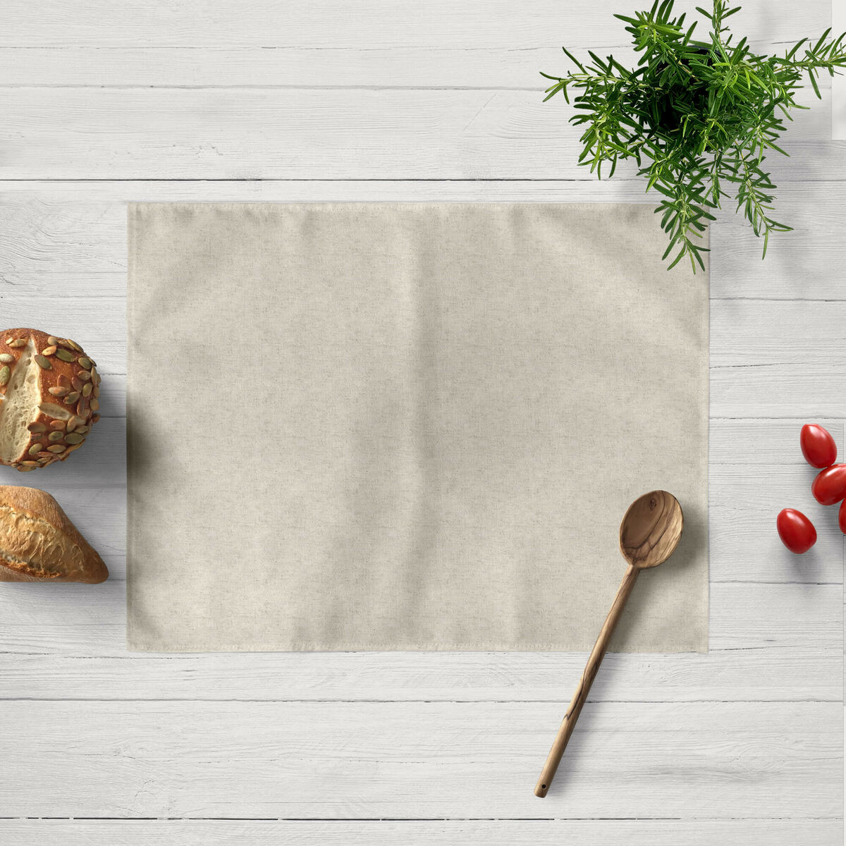 Place mat Belum Liso Linen 45 x 35 cm Smooth 2 Units, view 2