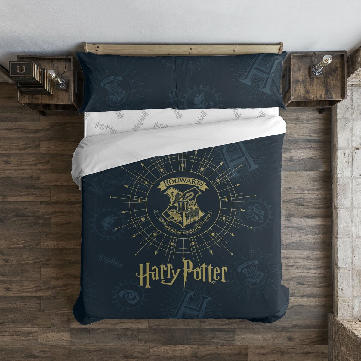 Housse de Couette Harry Potter Dormiens Draco 220 x 220 cm Lit 2 personnes