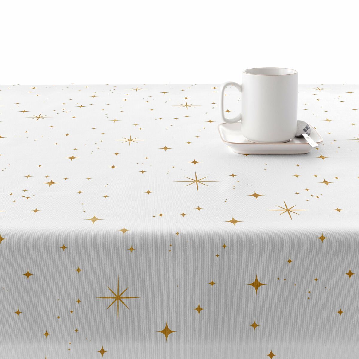 Image secondaire de Nappe enduite antitache Belum Christmas Blanc Doré 250 x 150 cm