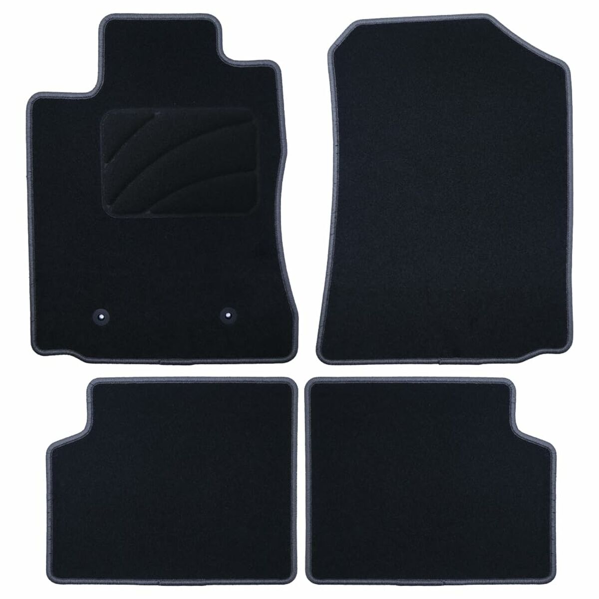 Car Floor Mat Set OCC Motorsport OCCTY0014GD Black Dark grey Toyota Corolla Velvet