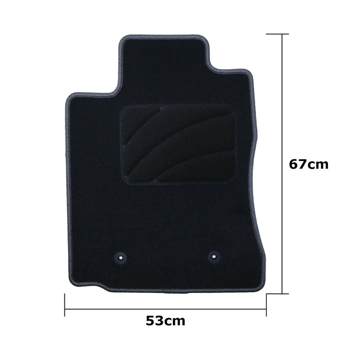 Car Floor Mat Set OCC Motorsport OCCTY0014GD Black Dark grey Toyota Corolla Velvet