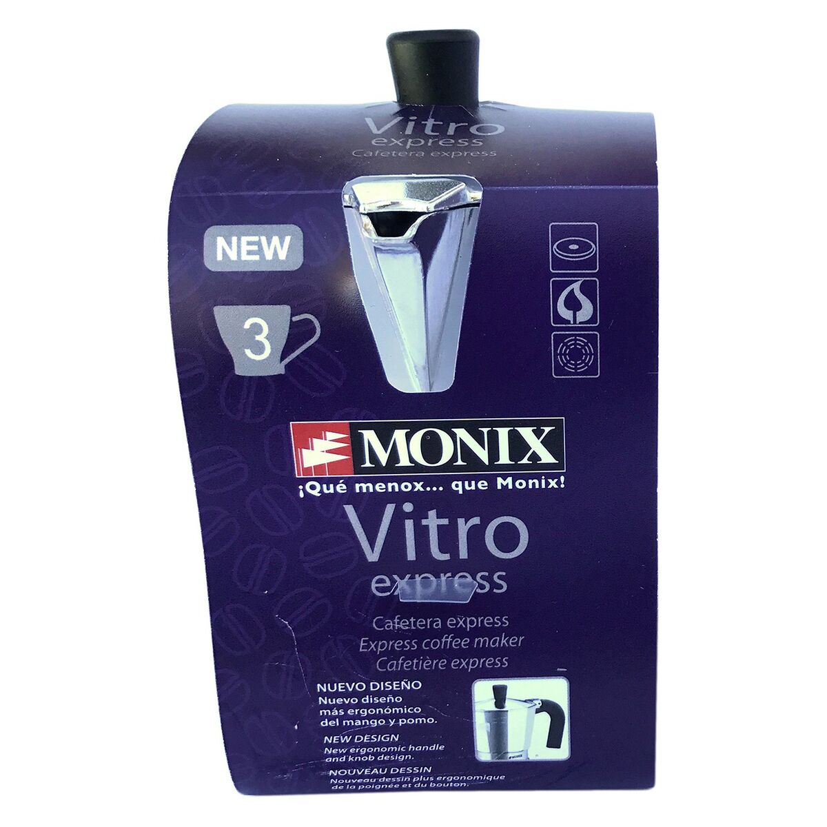 Italian Coffee Pot Monix Braisogona_M620003 Silver, view 6
