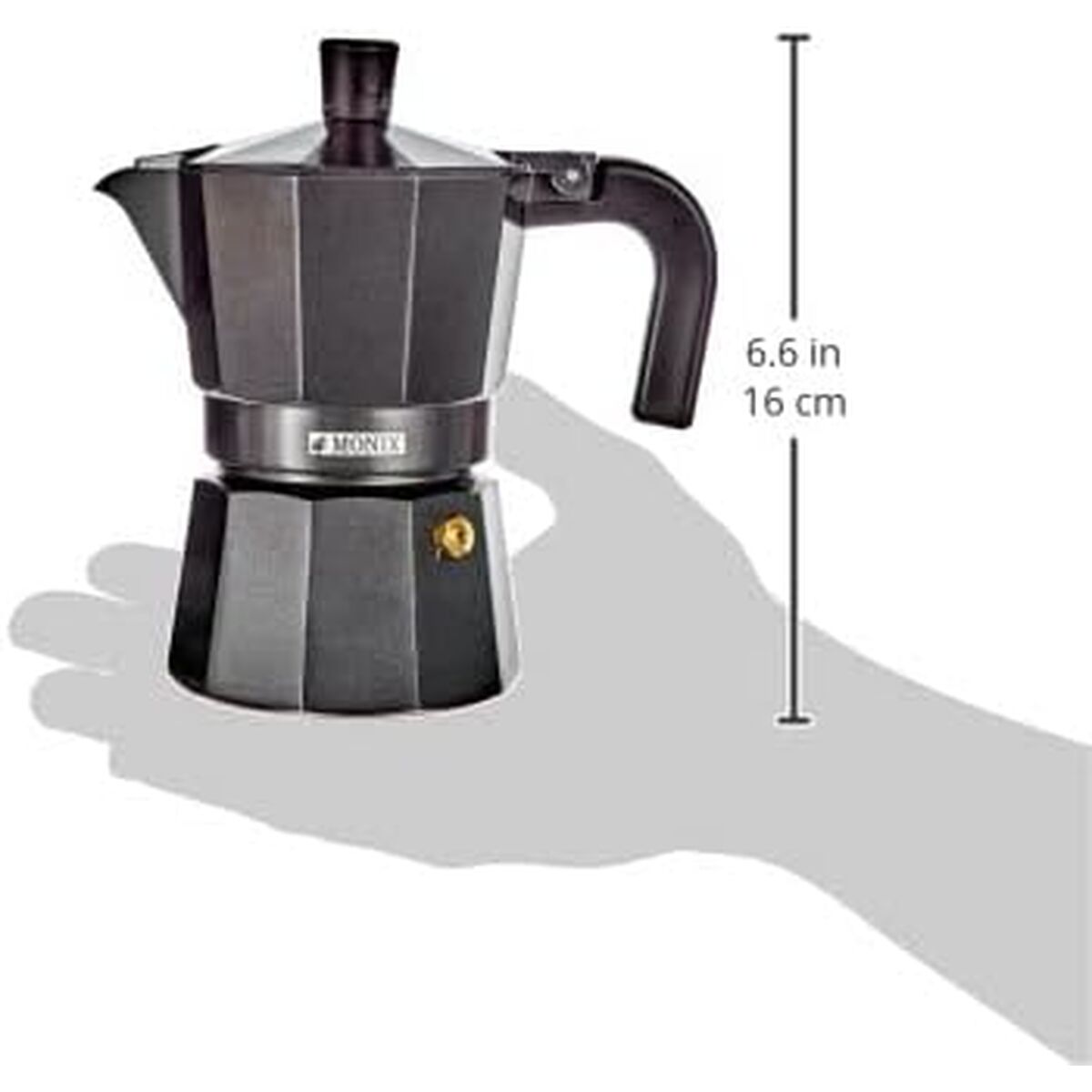 Italian Coffee Pot Monix Braisogona_M640003 Black, view 4