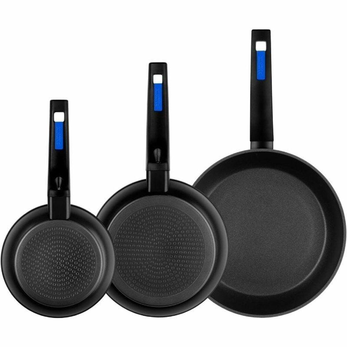 Image secondaire de Ensemble de poêles Monix M811200 Noir Bakélite Aluminium forgé 3 Pièces