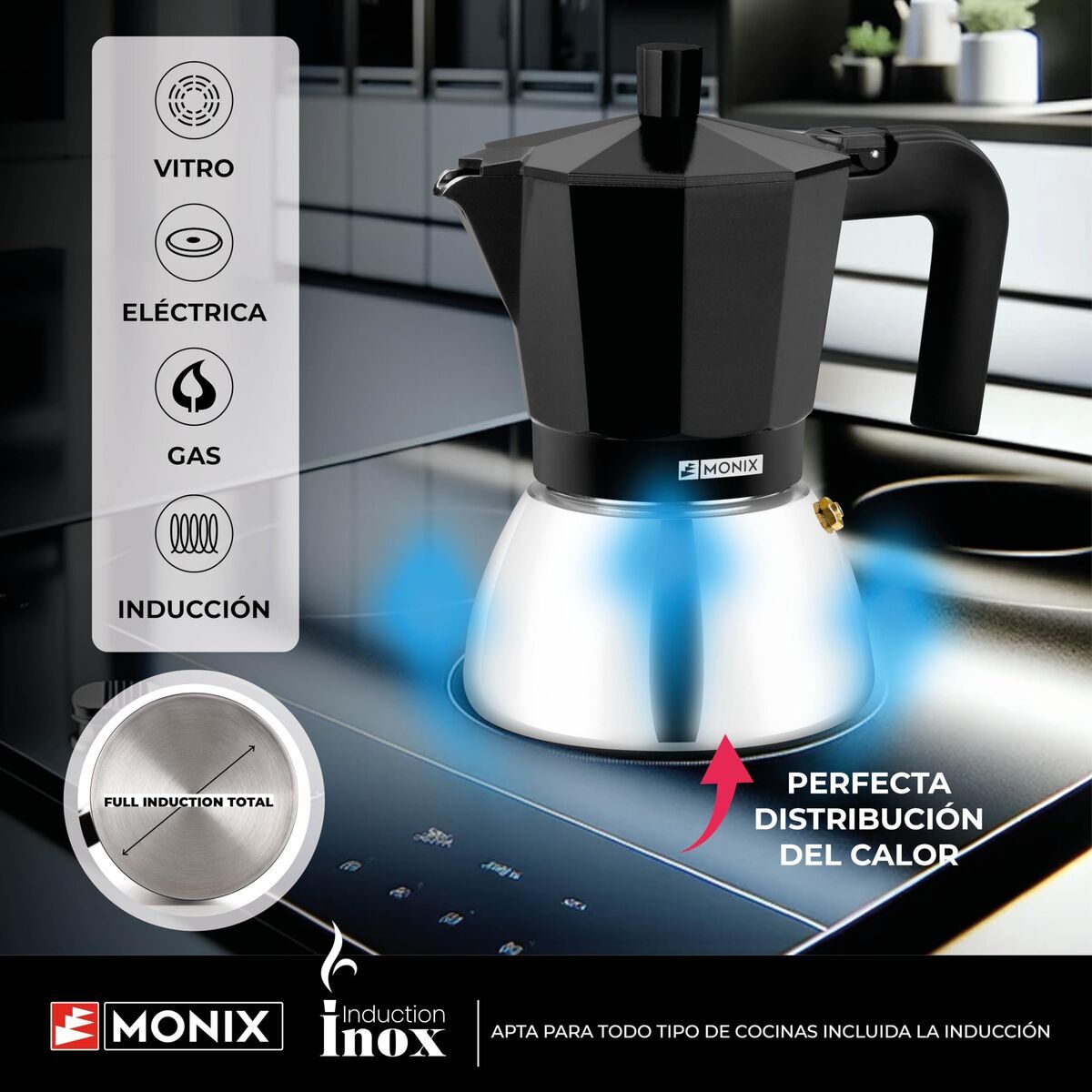 Italiaanse Koffiepot BRA M863006 Zwart