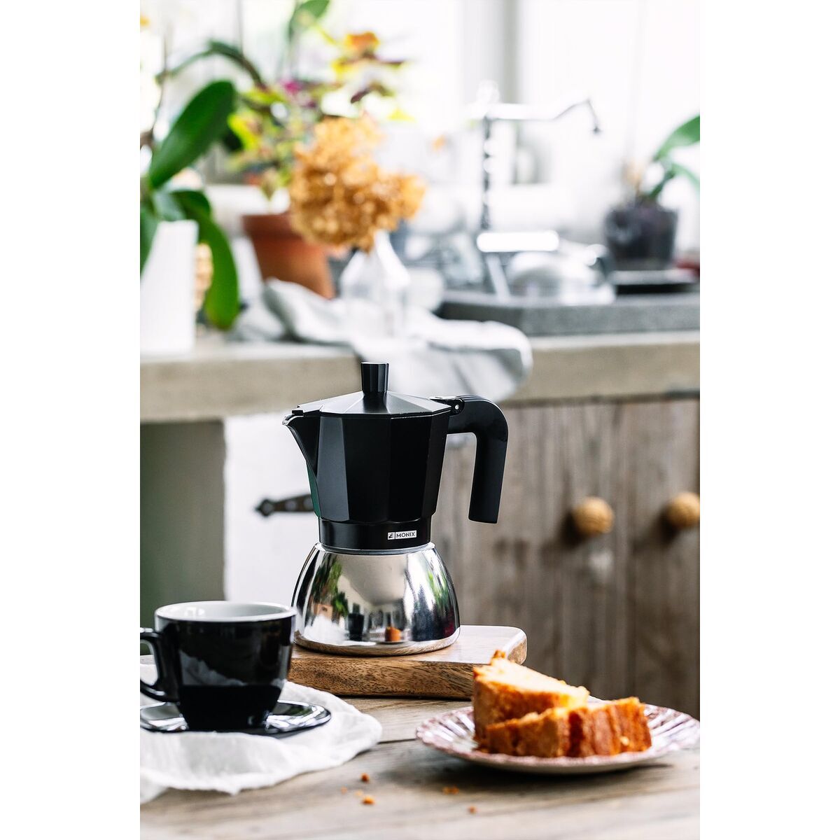 Italiaanse Koffiepot BRA M863006 Zwart