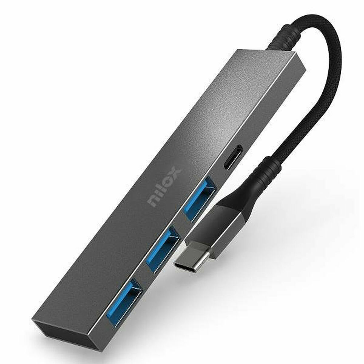 Afbeeldingen van USB Hub Nilox Hubs USB-C x 4 Black
