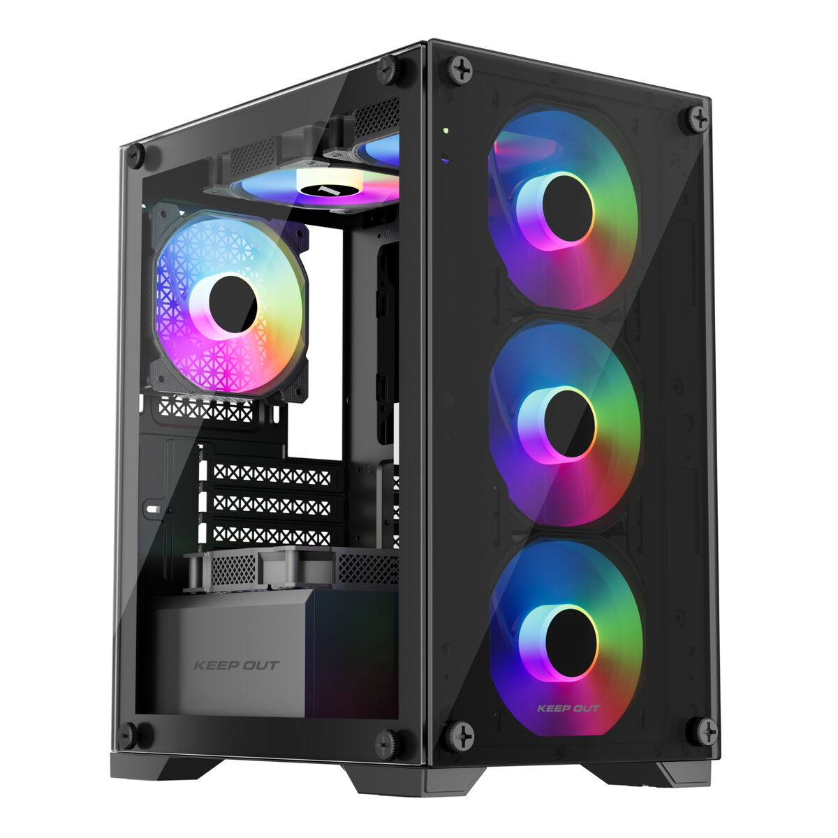 Picture of ATX Semi-tower Box KEEP OUT XC-201 GLASS Black