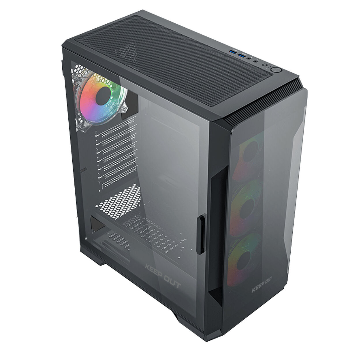 Afbeeldingen van ATX Semi-tower Box KEEP OUT XC-901 PRO Black