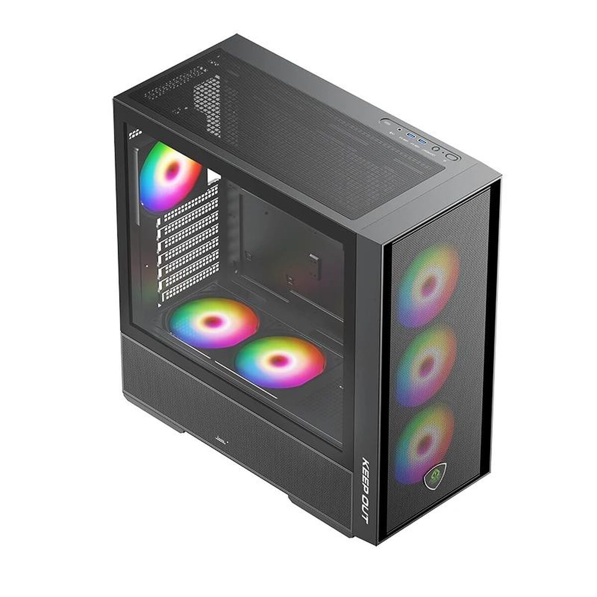 Afbeeldingen van ATX Semi-tower Box KEEP OUT KO XC-805 MESH ARGB USB3 Black