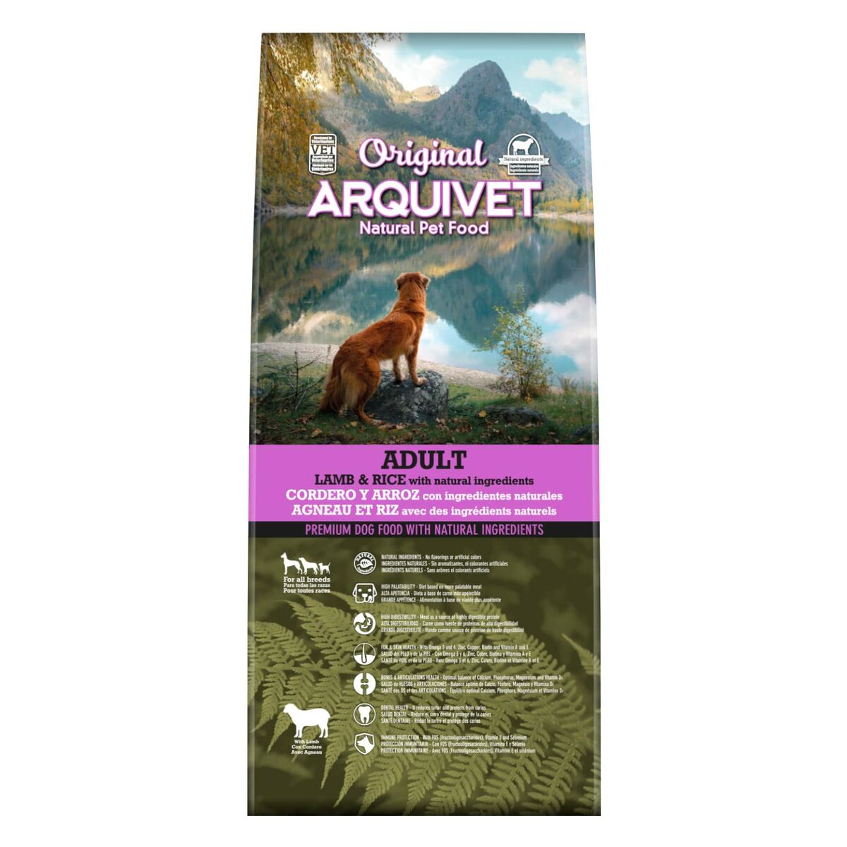 Fodder Arquivet Original Adult Lamb with rice Adult Lamb Rice 12 kg 12,7 KG, view 5