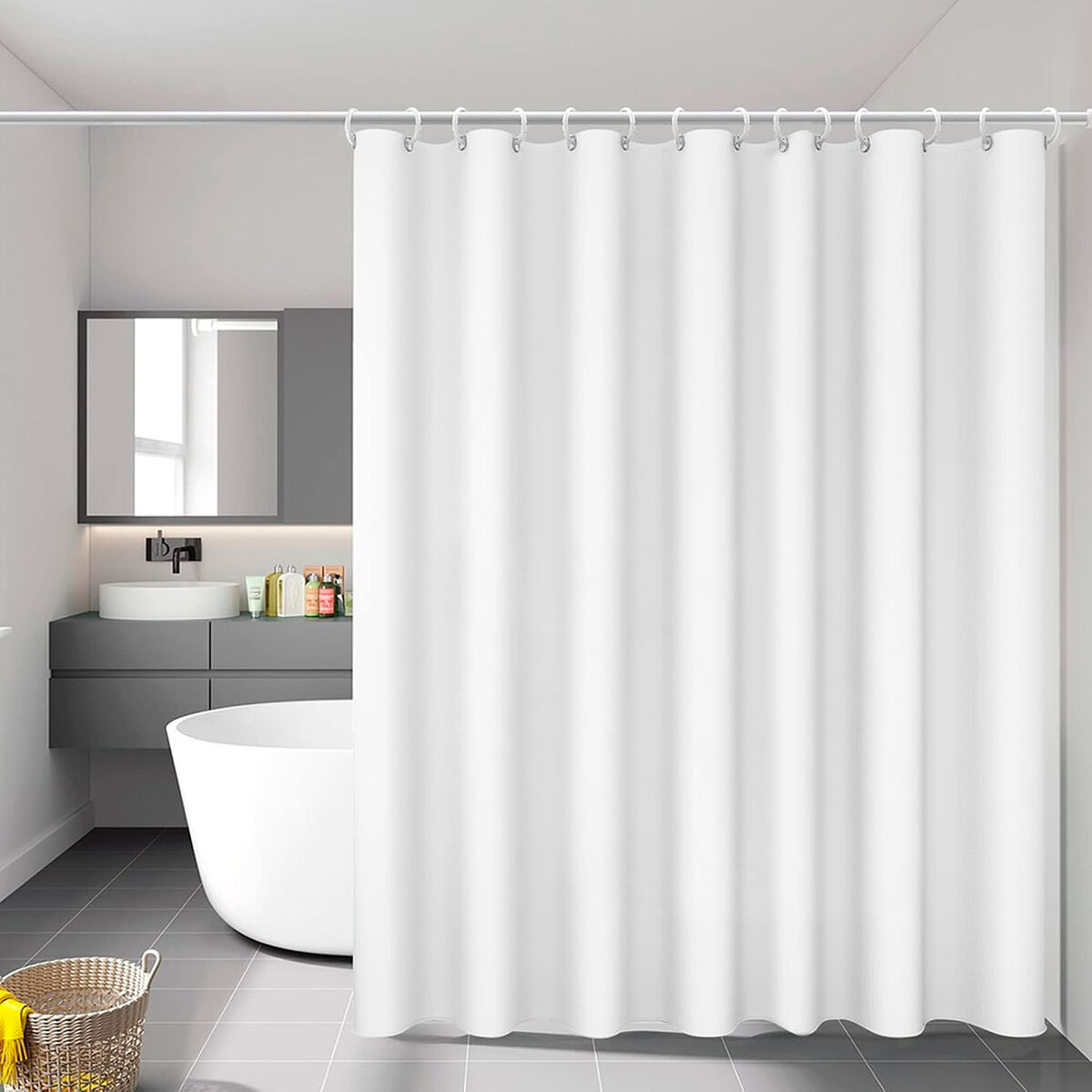 Image secondaire de Rideau de Douche Exma Blanc PVC 140 x 180 cm