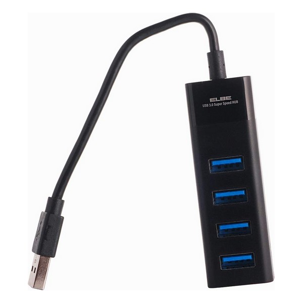 Hub USB 4 Ports 3.0 ELBE Noir
