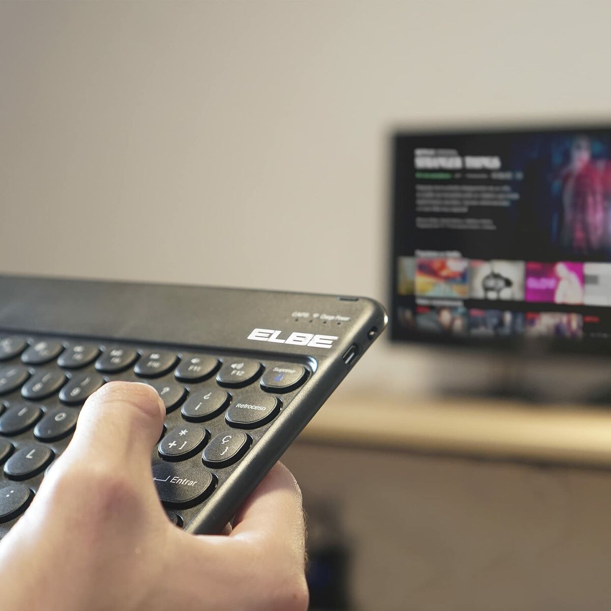 Afbeeldingen van Wireless Keyboard ELBE TE102BT Black QWERTY