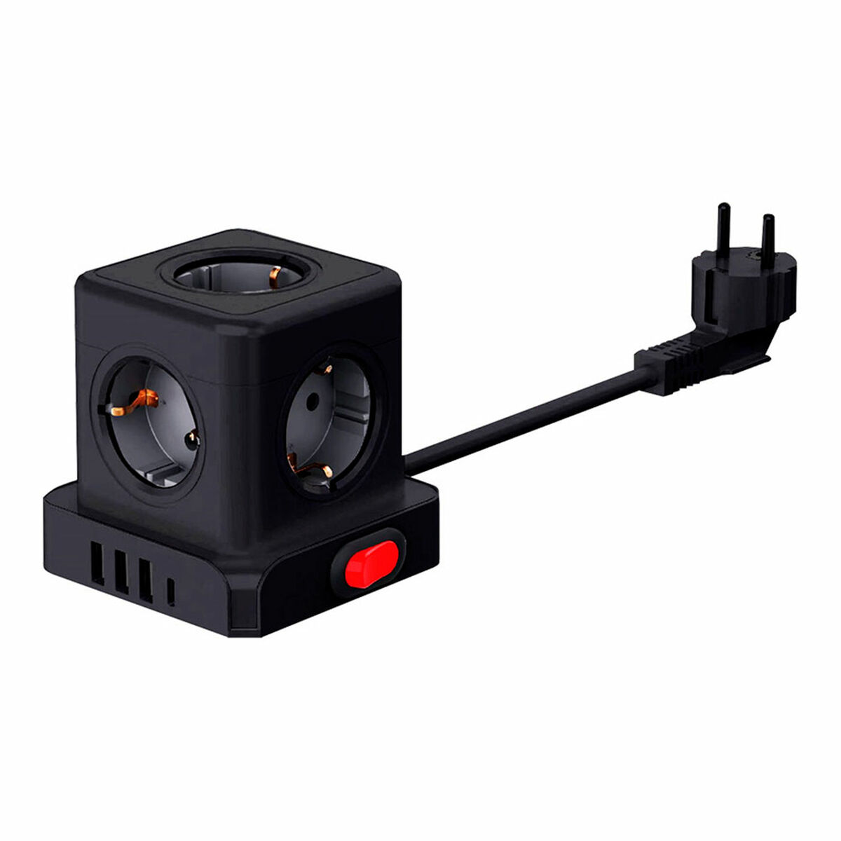 Imagen de Power Socket - 5 sockets with Switch Fbright Black 3680 W (1,5 m)