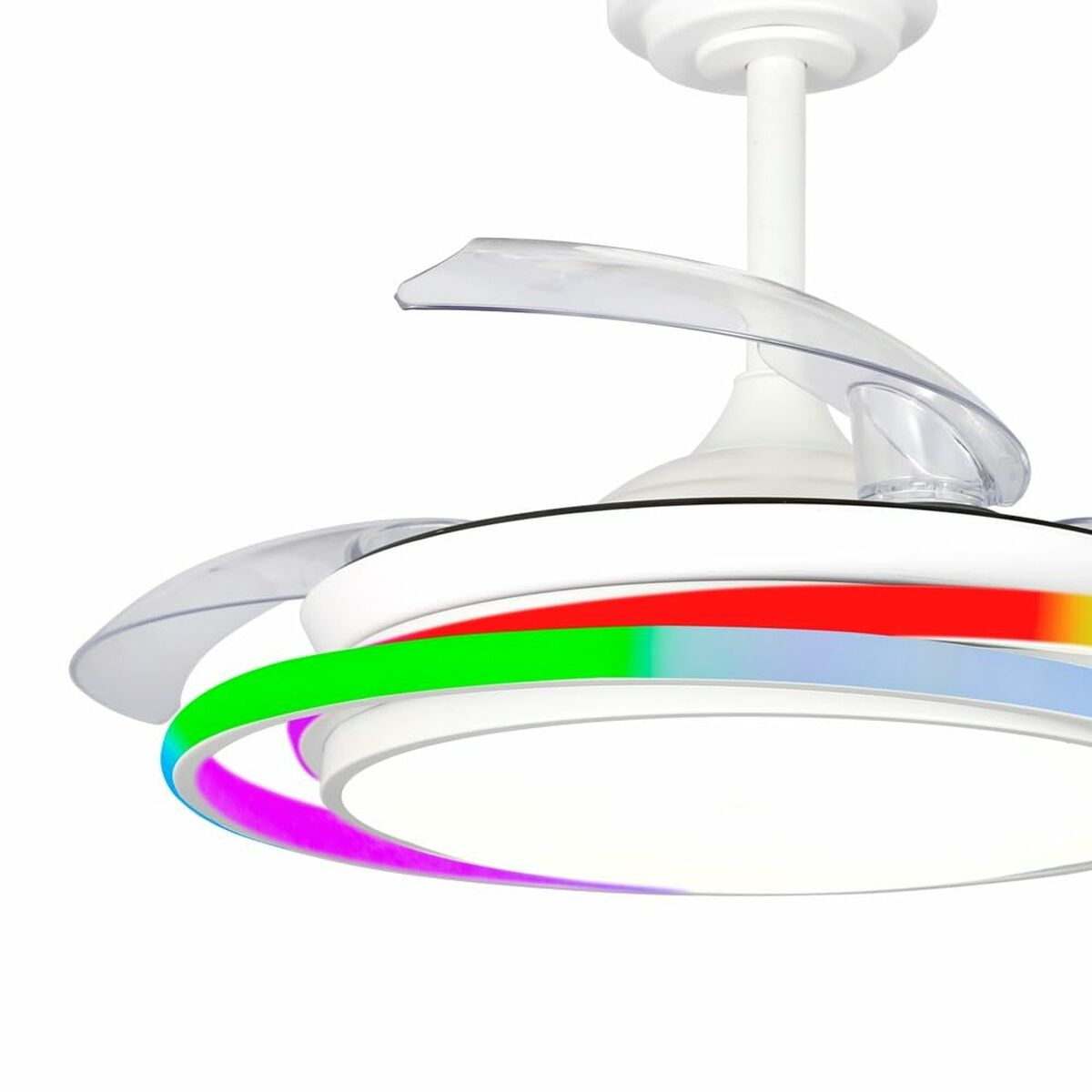 Image secondaire de Ventilateur de Plafond CristalRecord ANTILA MINI RGB WH RETRAC Blanc