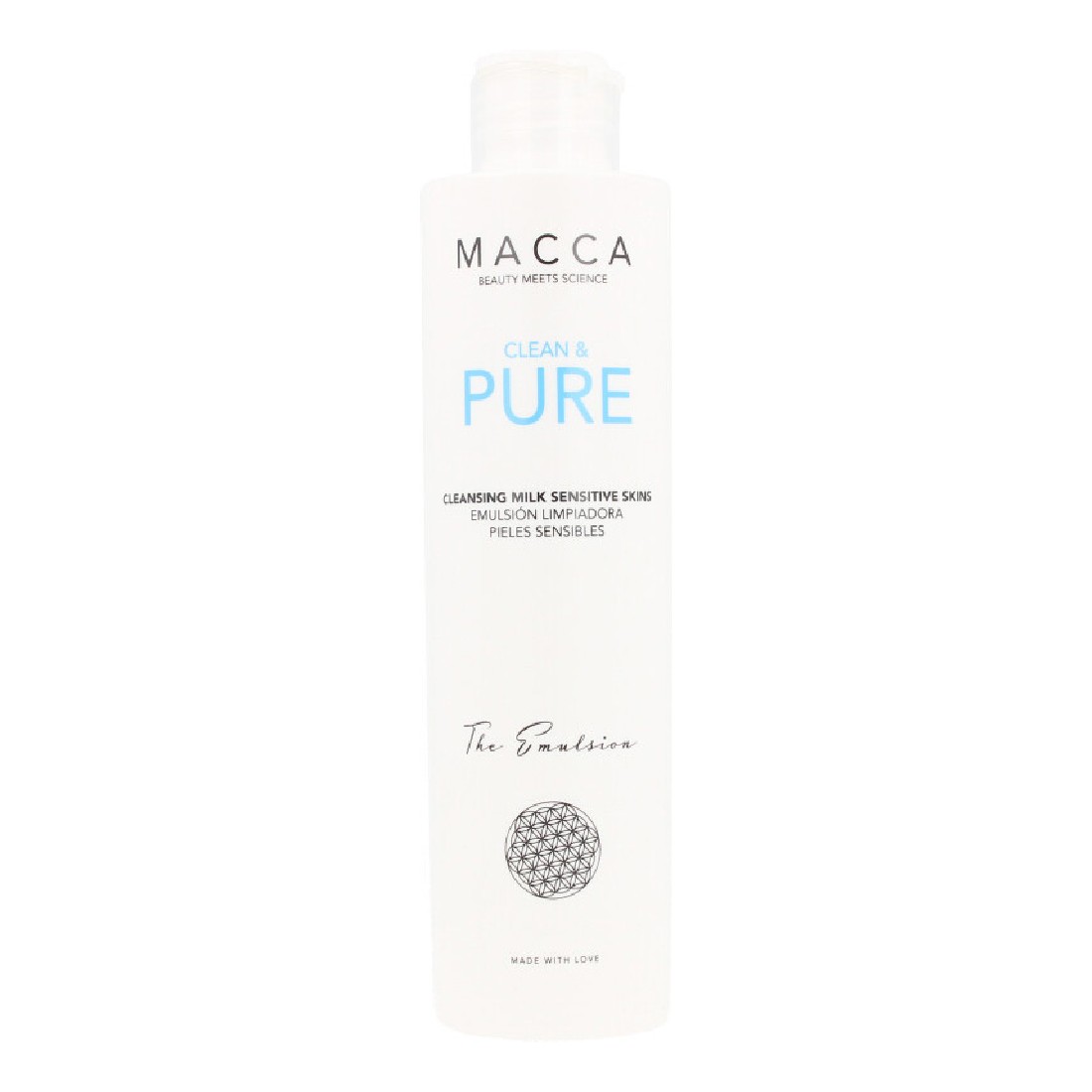 Rensemælk Clean & Pure Macca Følsom hud (200 ml)