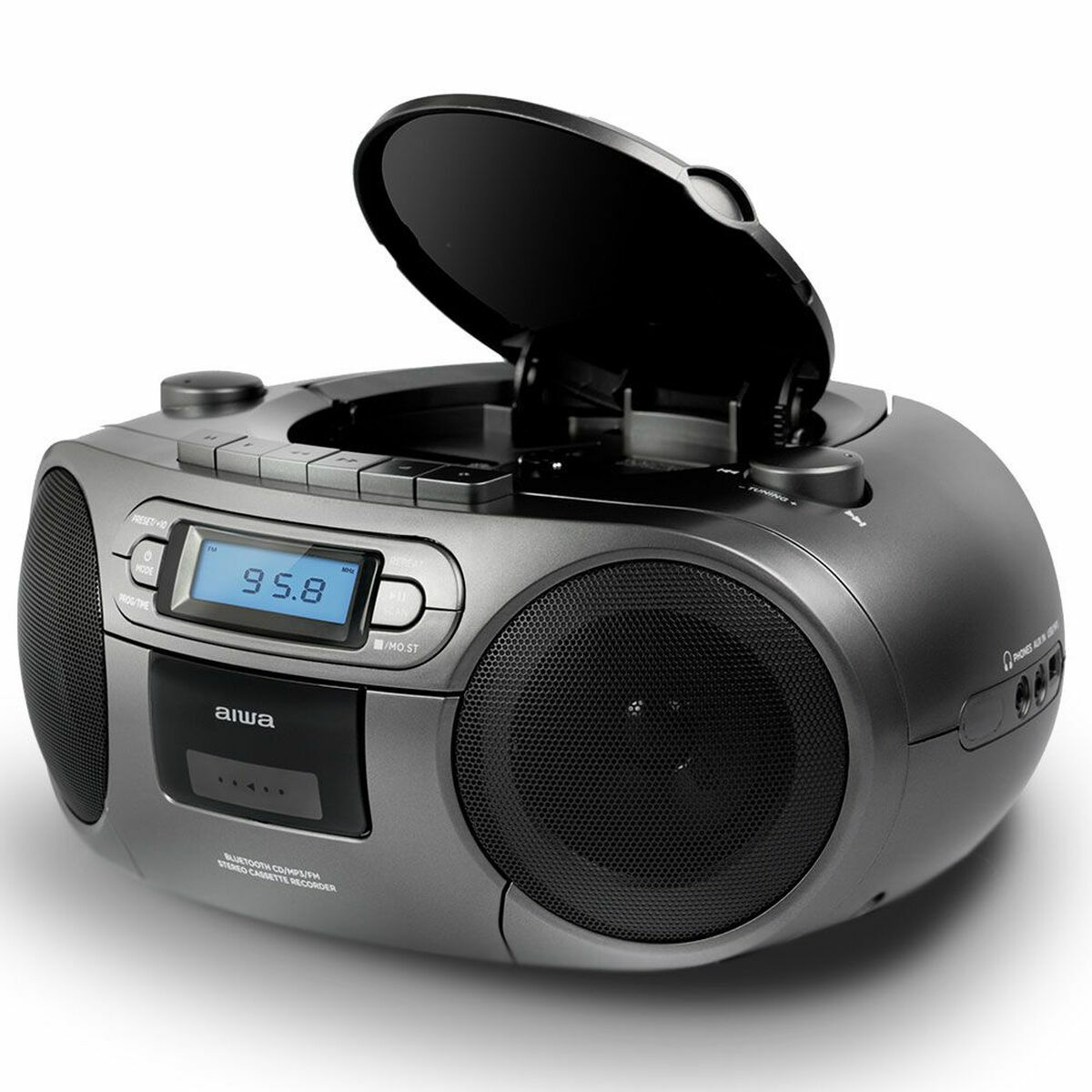 Afbeeldingen van Radio cassette Aiwa BBTC-550MG Bluetooth Grey