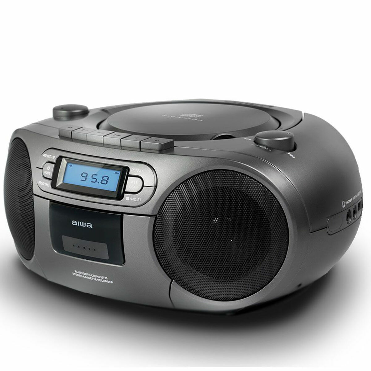Afbeeldingen van Radio cassette Aiwa BBTC-550MG Bluetooth Grey