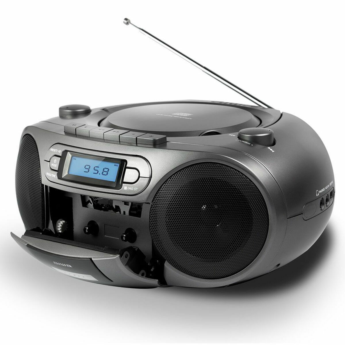 Afbeeldingen van Radio cassette Aiwa BBTC-550MG Bluetooth Grey