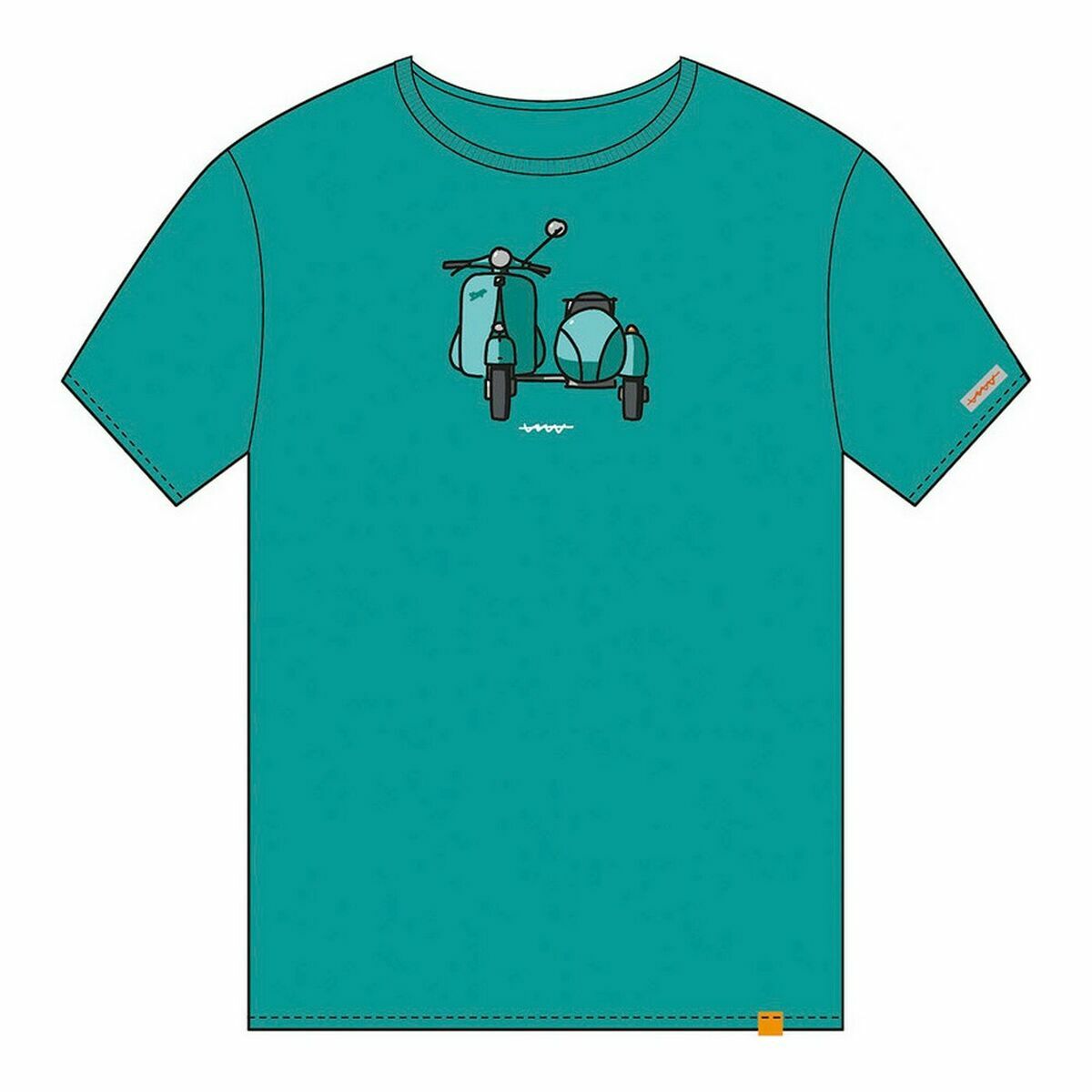 T-Shirt met Korte Mouwen Cállate la Boca   Turkoois Zijspan M