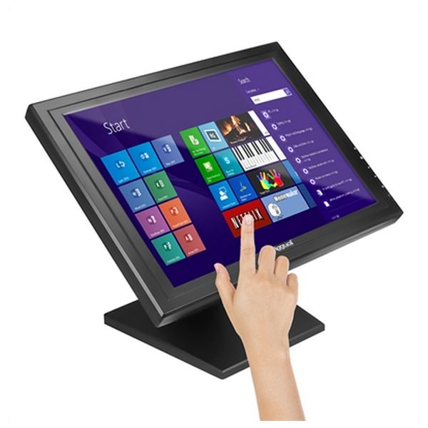 Monitor con Pantalla Táctil iggual MTL15B 15" LCD XGA USB Negro