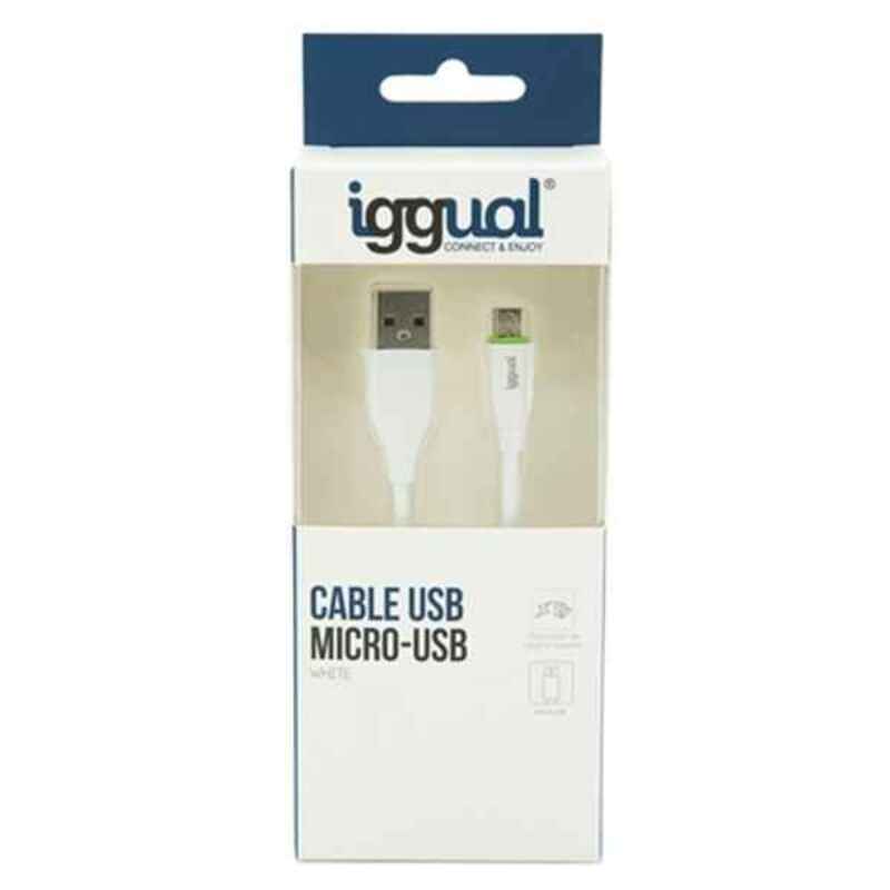 Cable USB a micro USB iggual IGG316931 1 m Blanco