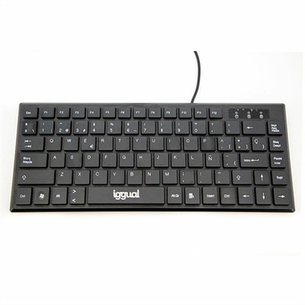 Si vous êtes passionné d'informatique et d'électronique, si vous êtes à la pointe de la technologie et qu'aucun détail ne vous échappe, achetez Clavier iggual Slim TKL-USB Noir au meilleur prix. Couleur: NoirLongueur du câble: 1,2 mType: ClavierConnexions: USBClavier: Espagnol QwertyQWERTYCaractéristiques: Connexion USBOrdinateur portableTémoin de fonctionnement LEDStyle: DroitSystème d'exploitation: AndroidTension: 220 VCompatible: WindowsPCÉcran integré: NonBloc d’Alimentation: USBInclut: ClavierNon inclut: Clavier numériqueSourisAnnée: 2021