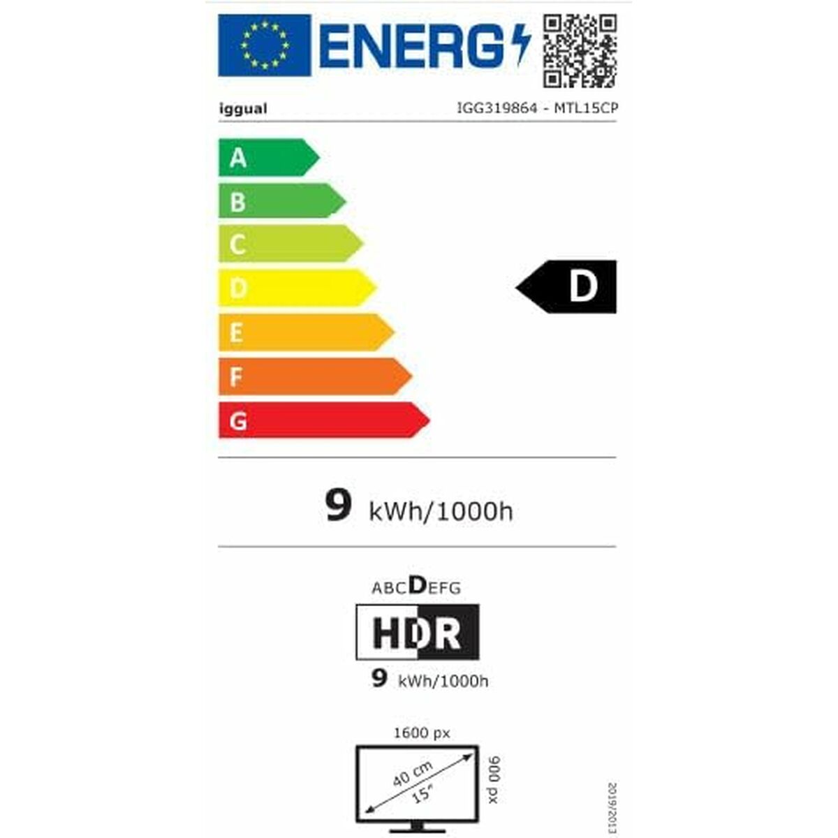 Picture of Monitor iggual IGG319864 15" HD+