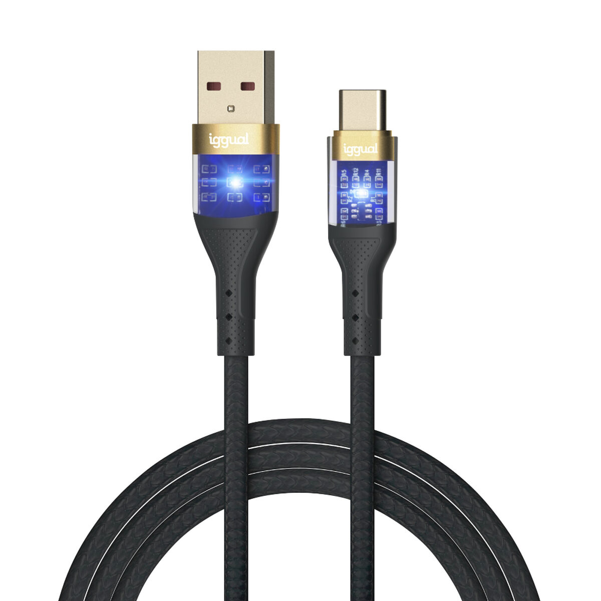 Image secondaire de Câble USB A vers USB-C iggual IGG319994 Noir