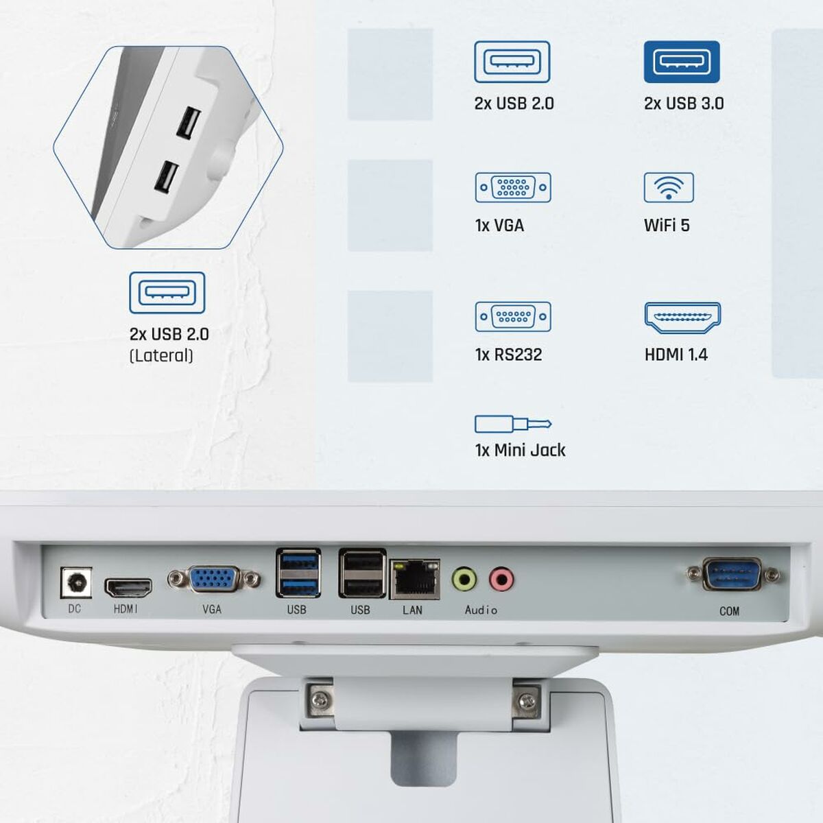 Picture of All in One iggual IGG320174 15,6" Intel N100 8 GB RAM 128 GB SSD