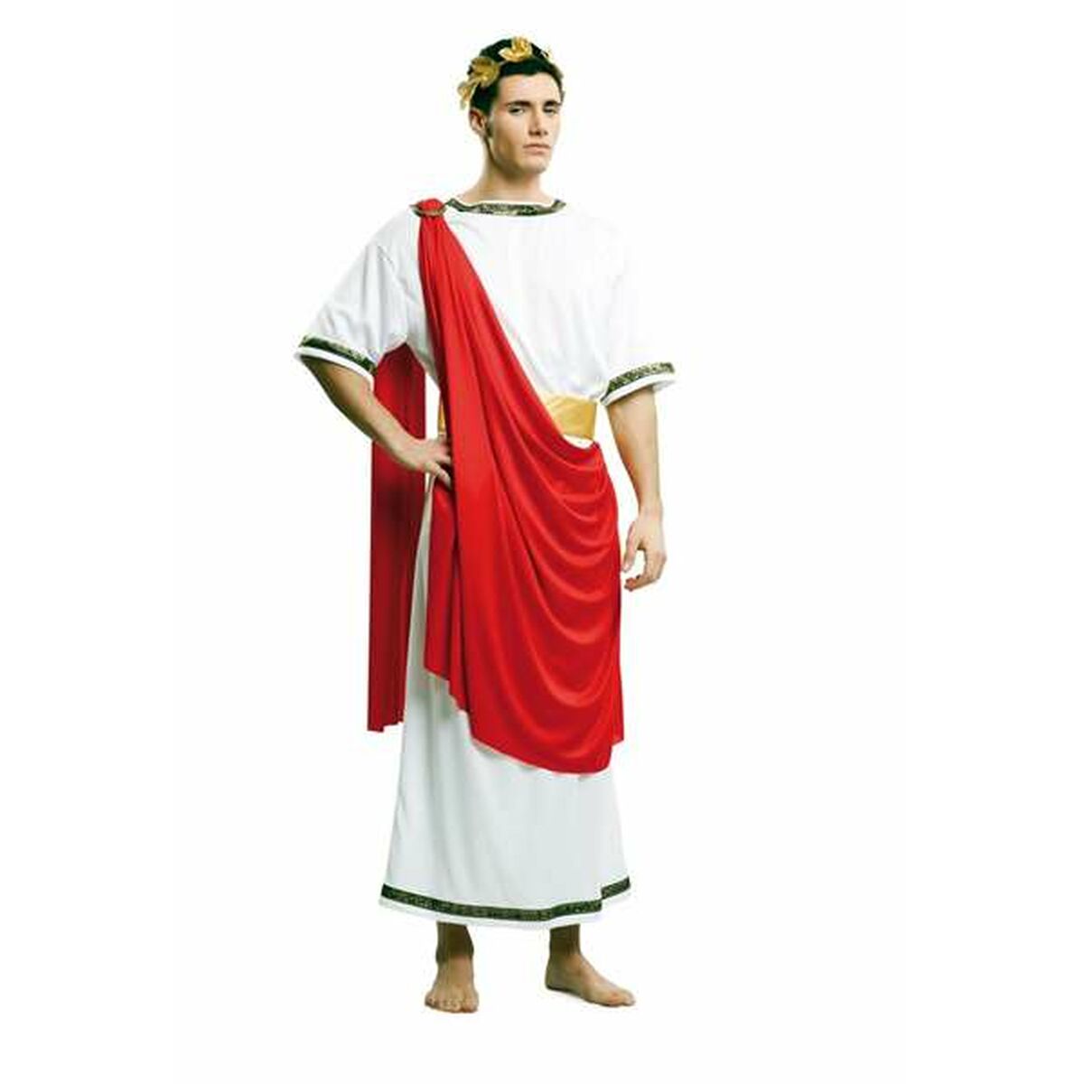 Déguisement pour Adultes Cesar 4 Pièces Empereur romain Rouge