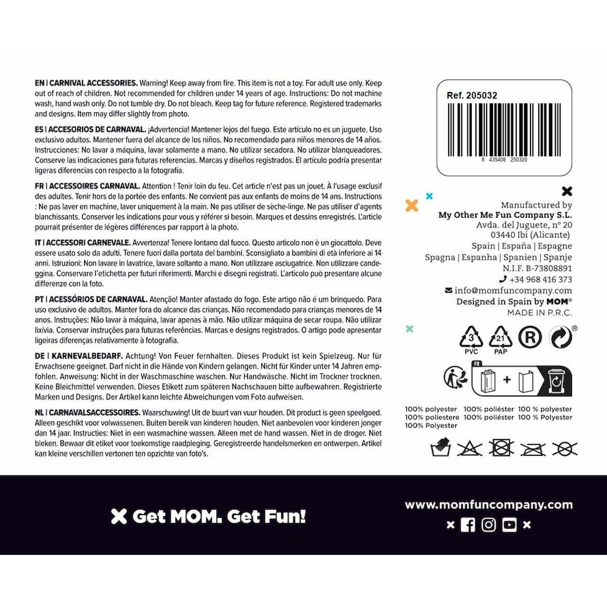 False beard My Other Me Black