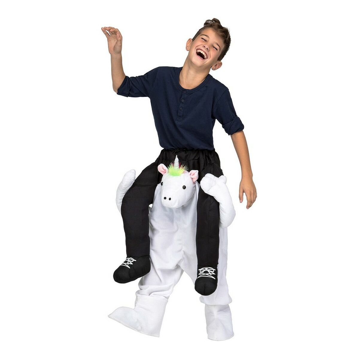 Costume for Children My Other Me Ride-On Unicorn 10-12 Years White