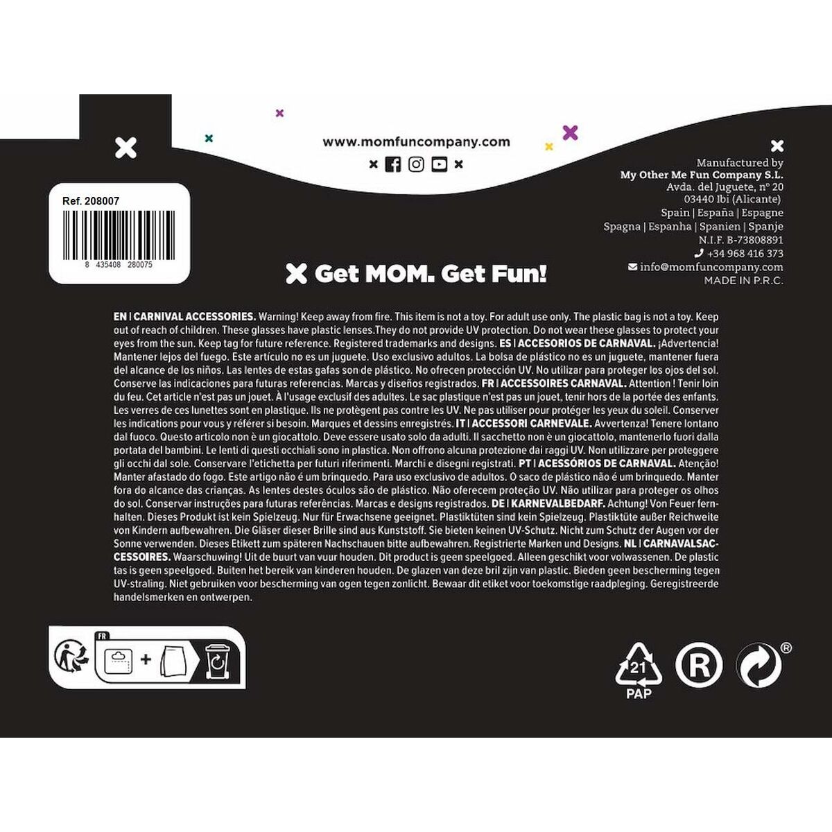 Glasses My Other Me Steampunk One size Multicolour