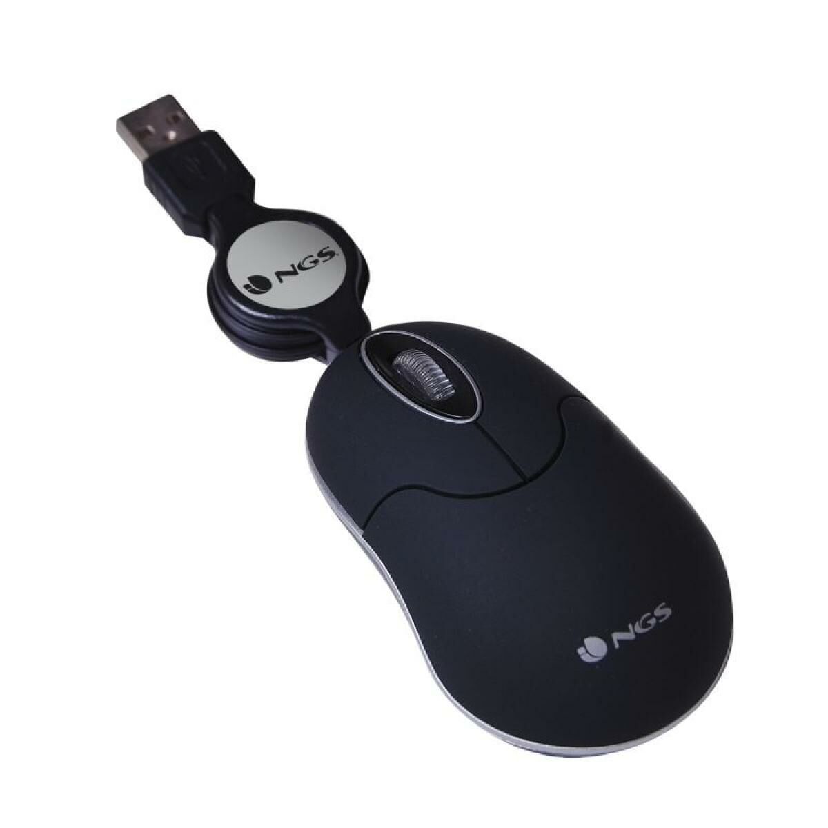 Retractable Optical Mouse NGS SINBLACK Black