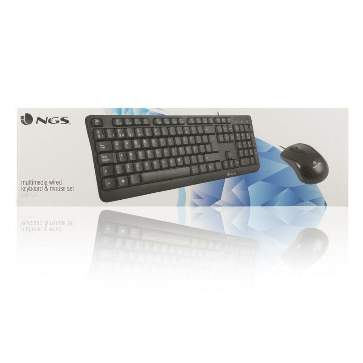 Bild von Keyboard and Optical Mouse NGS Cocoa Kit Cocoa Kit Black Spanish Qwerty