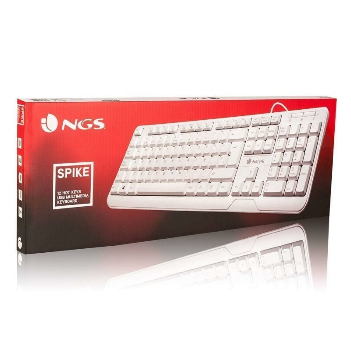 Picture of Keyboard NGS Spike White Black Spanish Qwerty