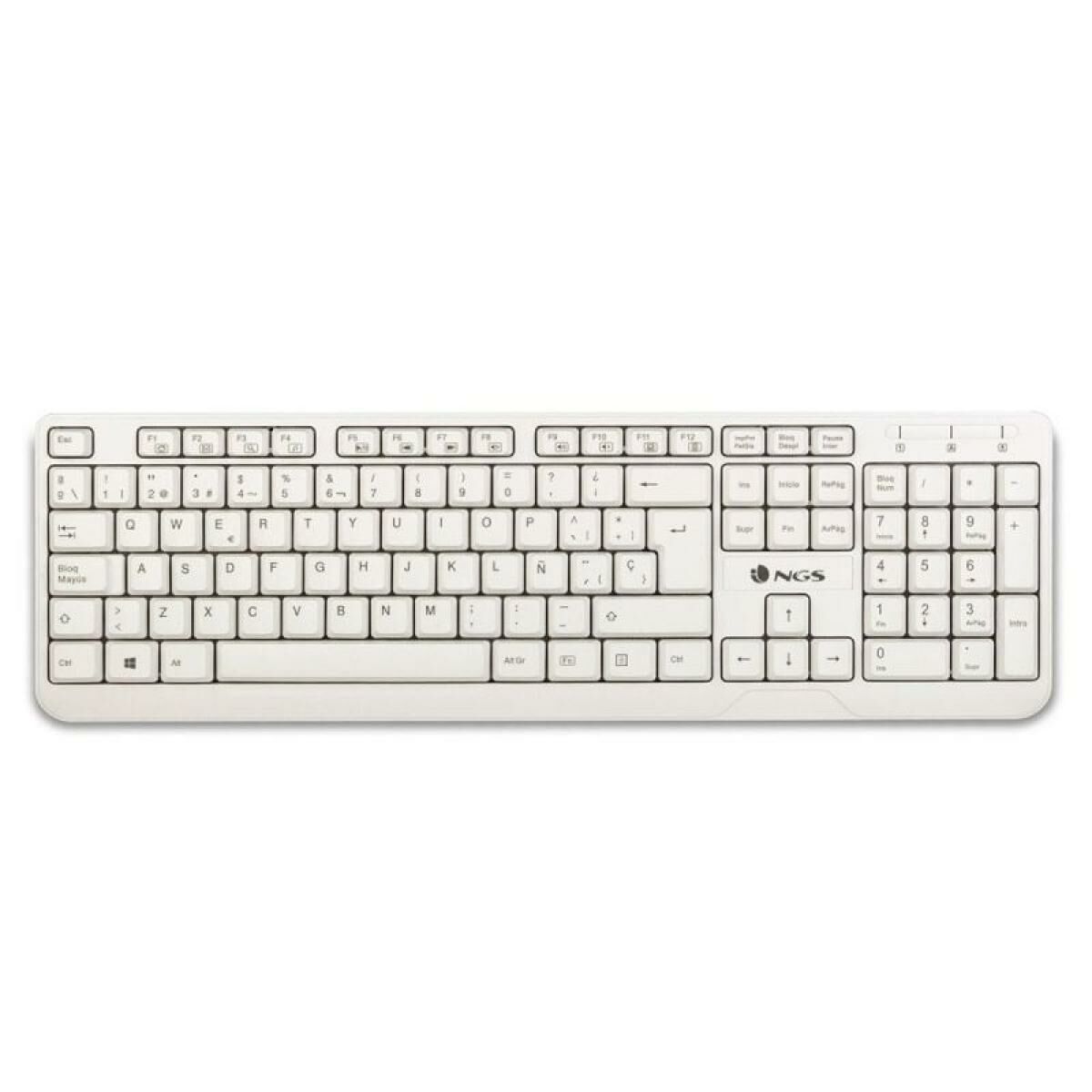Picture of Keyboard NGS Spike White Black Spanish Qwerty