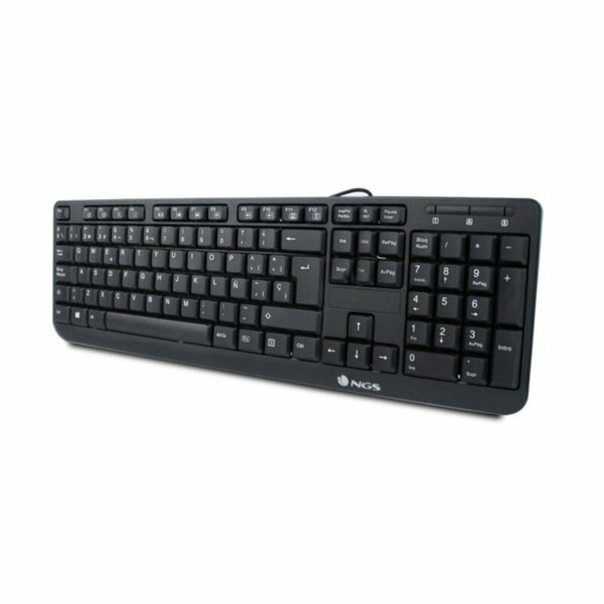 Bild von Keyboard NGS NGS-KEYBOARD-0344 Black Spanish Qwerty
