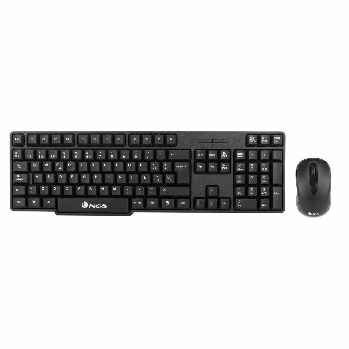 Bild von Keyboard and Mouse NGS EUPHORIA KIT Black QWERTY Qwerty US Wireless