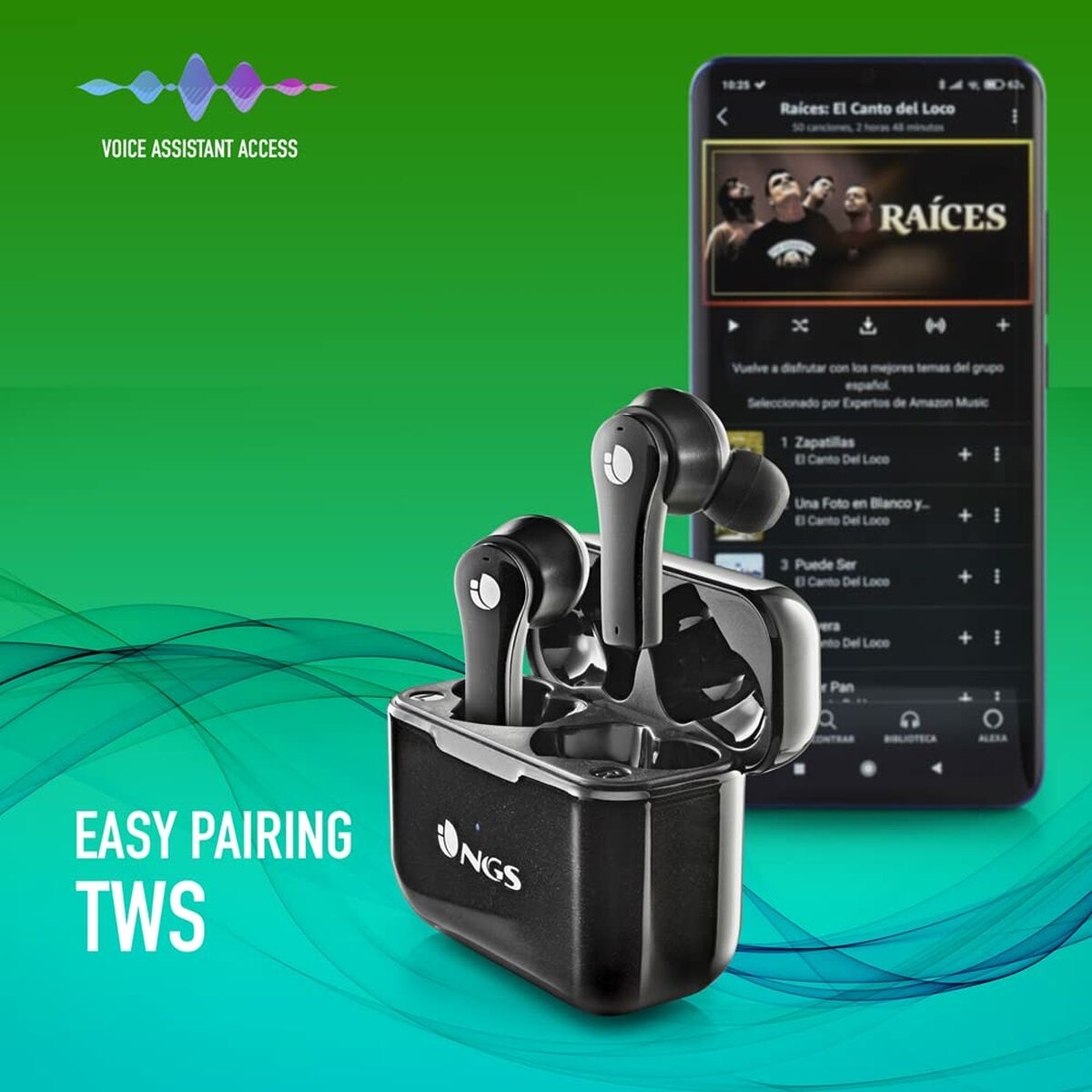 Picture of Bluetooth Headphones NGS ARTICABLOOMBLACK Black